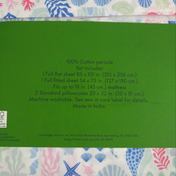 NWT Kate Spade Novelty Sheet Set- Full - Picture 3 of 4